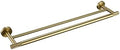 Brushed Gold Bathroom Accessories Set - Knurled Brass Towel Bar, Ring, Robe Hook, Paper Holder, Toilet Brush, and Shelf for Elegant Home Decor