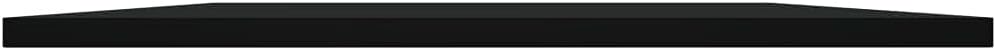 4-Piece Floating Shelves Black 39.4in Square Wall Shelves Engineered Wood Matte Set for Living Room Bedroom Bathroom Decor Storage Display