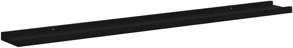 4-Pack 39.4' Black MDF Floating Shelves 11 lb Wall Display for Living Room/Bedroom/Bathroom