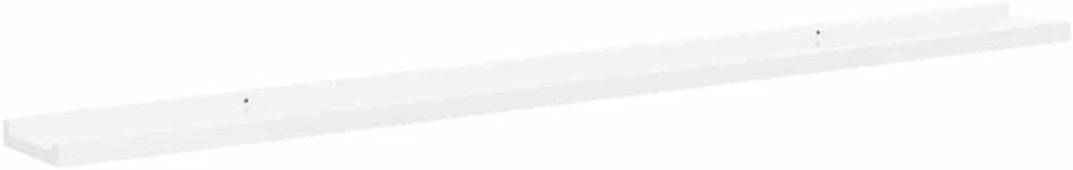 Floating Wall Shelves 4-Pack High Gloss White 45.3'x3.5'x1.2' MDF Display Ledge for Living Room Bedroom Dorm Décor Storage