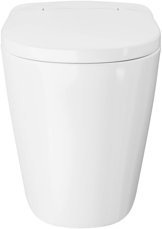 Swiss Madison Hugo H Power Flush Tankless Toilet 7' Back Outlet 1 GPF Non-Electric Toilet with Integrated Tank in Glossy White