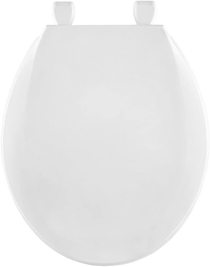 Centoco 6 Pack -Toilet Seat Round, Closed Front with Cover, Residential, Plastic, Made in the USA, 1200-001, White
