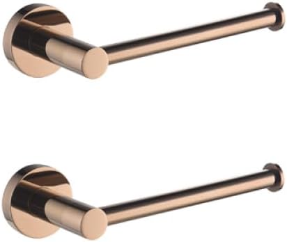 Rose Gold Bathroom Accessories 304 Stainless Steel Towel Rack Toilet Roll Paper Tissue Holder Double Cup Towel Bar Hooks,2 PCS Paper Holders