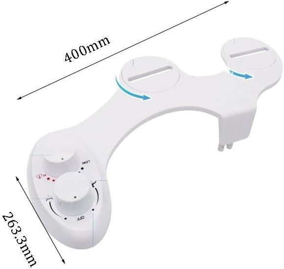 Easy-to-install Bidet with ABS White Adjustable Nozzles Hot Cold Non-electric Bidet