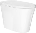 Swiss Madison Hugo H Power Flush Tankless Toilet 7' Back Outlet 1 GPF Non-Electric Toilet with Integrated Tank in Glossy White