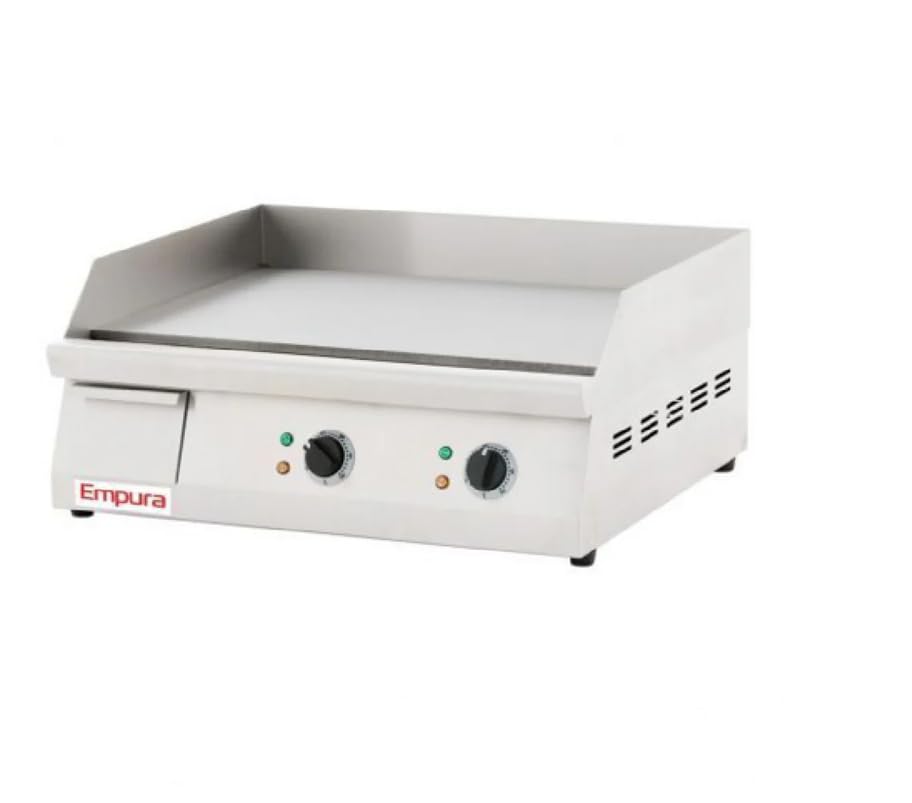 EMPURA 16' Commercial Electic Griddle Countertop | Heavy-Duty Flat Top Grill Hot Plate with Adjustable Control for Food Truck Restaurant | 15.5'W x 24'D x 20'H, Stainless Steel, 208/240v, NSF
