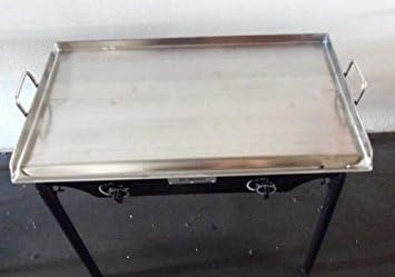 HEAVY 32' Wide Stainless Steel Flat Top Double Griddle Grill NEW