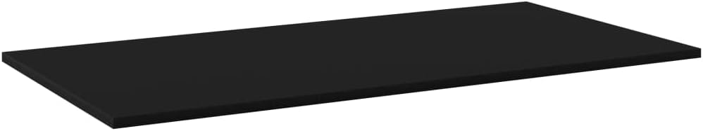 4-Piece Floating Shelves Black 39.4in Square Wall Shelves Engineered Wood Matte Set for Living Room Bedroom Bathroom Decor Storage Display