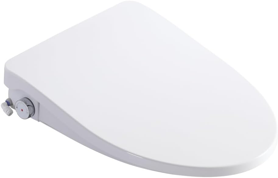 Electric Bidet Toilet Seat - Auto Open/Close Lid & Automatic Nozzle Cleaning, Side Knob, Heated Seat, Water Temp/Pressure Adjustment, Only Seat (S51G)