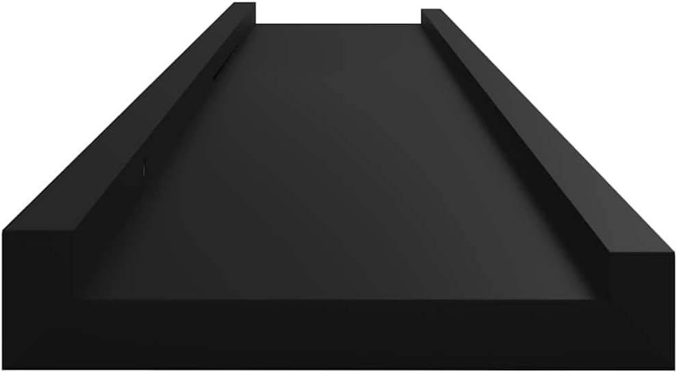 4-Pack 39.4' Black MDF Floating Shelves 11 lb Wall Display for Living Room/Bedroom/Bathroom