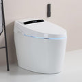 Smart Toilet with Heated Bidet Seat, One Piece Bidet Toilet for Bathrooms, AUTO Open/Close Lid/Flush, Feet Sensor Operation, Bidet Toilet with Dryer and Warm Water, Tankless Toilet in 1.28GPF (B)