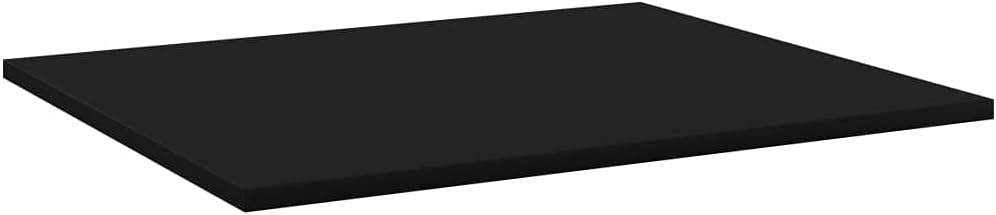 8-Pack Floating Shelves for Wall, 23.6x23.6x0.6 in Black Engineered Wood Matte Wall Shelf Set, Space-Saving Bookshelf for Living Room Bedroom Dorm Decor