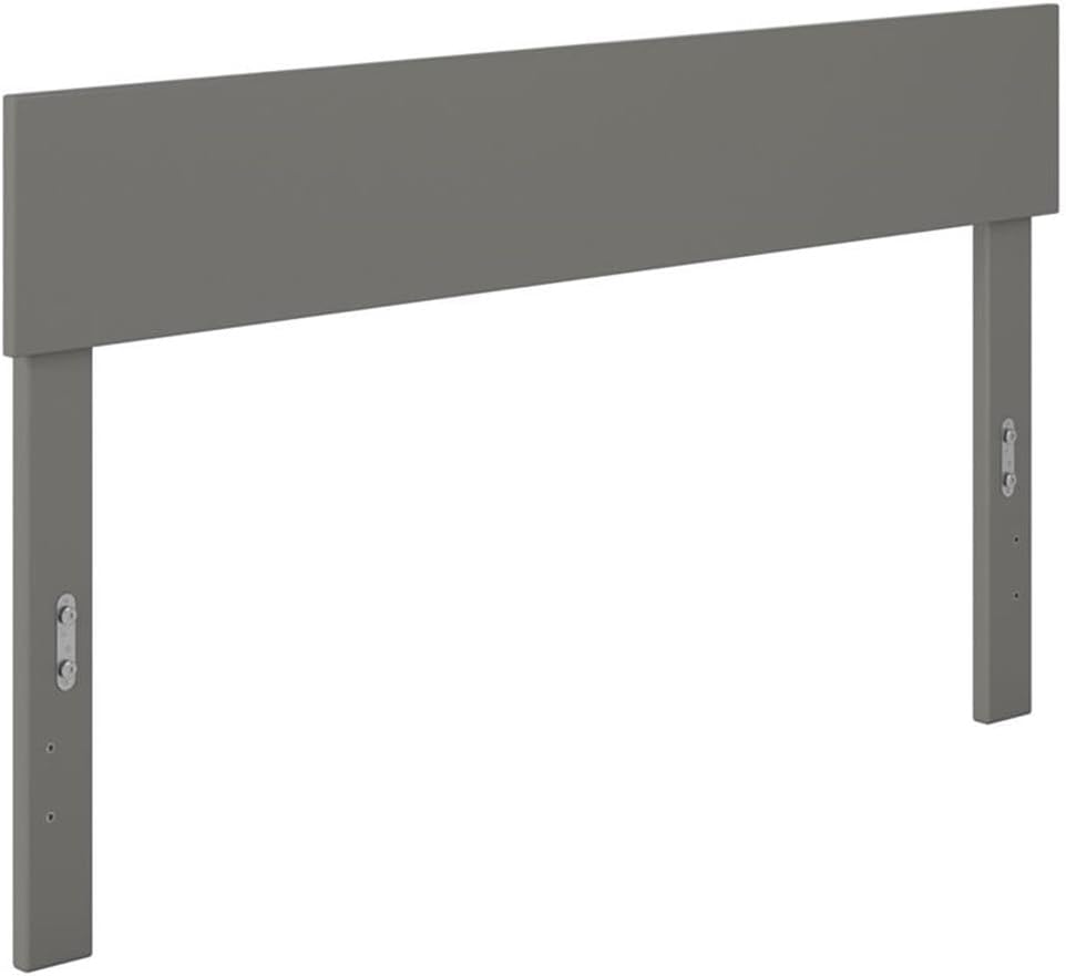 Pemberly Row Modern Solid Wood Full Headboard, Gray Finish, 50.62' W x 1.62' D x 32' H, Minimalist Design, Compatible with Standard Metal Bed Frames, Durable Bedroom Furniture