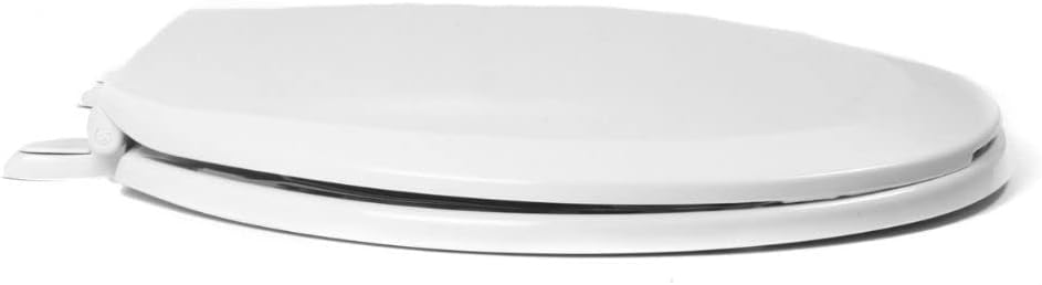 Centoco 6 Pack -Toilet Seat Round, Closed Front with Cover, Residential, Plastic, Made in the USA, 1200-001, White