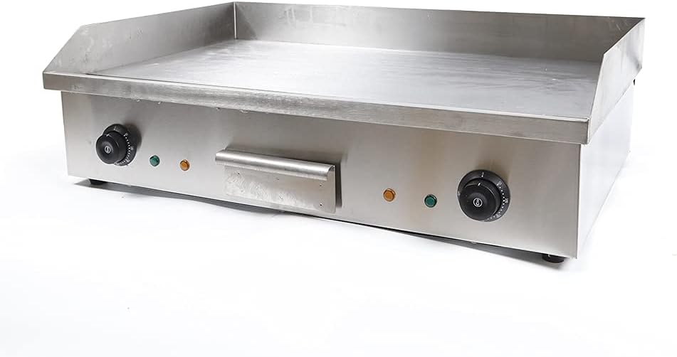 OUKANING 4400W 29' Commercial Electric Griddle 110V Countertop Griddle Flat Top Grill Hot Plate BBQ Adjustable Thermostatic Control Stainless Steel Restaurant Grill