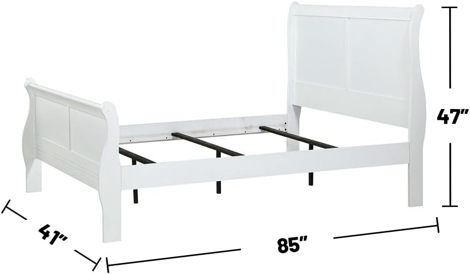 Acme Louis Philippe III Twin Bed in White