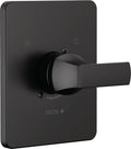 Delta Velum 14 Series Single-Function Valve Trim Kit, Matte Black Handle Set for Shower Faucet System, Matte Black T14037-BL (Valve Not Included)