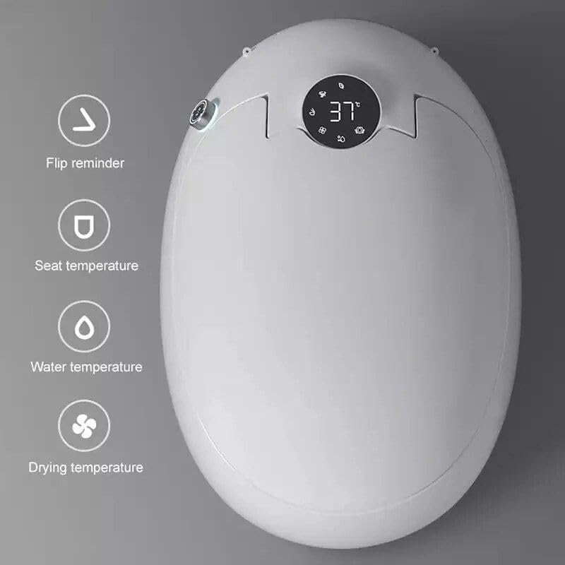 Smart Toilet with Egg Design Semi-Automated with Air Dryer