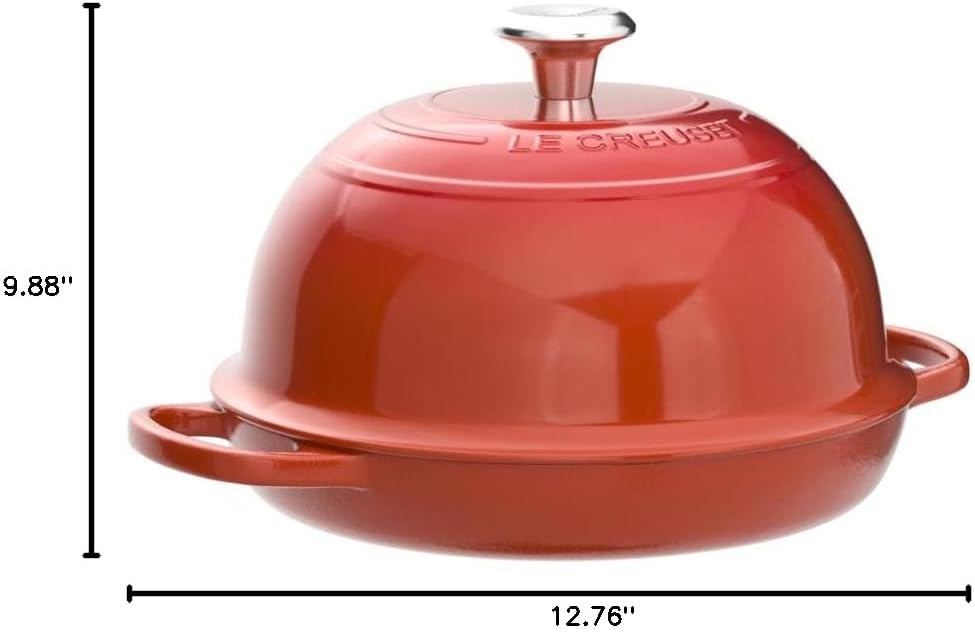 Le Creuset Enameled Cast Iron Signature Round Bread Oven, 9.5 inch, Flame