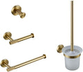Bathroom Hardware Accessories Set Brushed Gold Knurled Brass Kit Towel Bar Ring Robe Hook Paper Holder Towel Ring Toilet Brush,Toilet Set