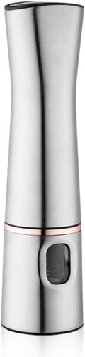 Electric Salt and Pepper Grinder Stainless Steel Automatic Herb Spice Mill Adjustable Coarseness Kitchen BBQ Tool Gadget(D)