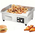 Commercial Stainless Steel Teppanyaki Electric Griddle - 1700W Flat Top Grill with Adjustable Heat 122-572°F, Large Non-Stick Surface for Versatile Cooking Needs