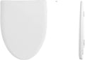 Heated Toilet Seat Warm Smart Bidet Lid With Night Light Adjustable Temperature Silent Close Elongated Cover For Bathroom(V-Shaped)
