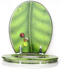 Round Toilet Seat,Slow Close Toilet Seats Closed Front Toilet Seat Long Lasting Easy Clean(Bottom/Zincalloy)