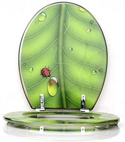 Round Toilet Seat,Slow Close Toilet Seats Closed Front Toilet Seat Long Lasting Easy Clean(Bottom/Zincalloy)