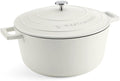 MasterClass Cast Aluminium Cream Casserole Dish, 28cm, 5 Litre, Gift Boxed