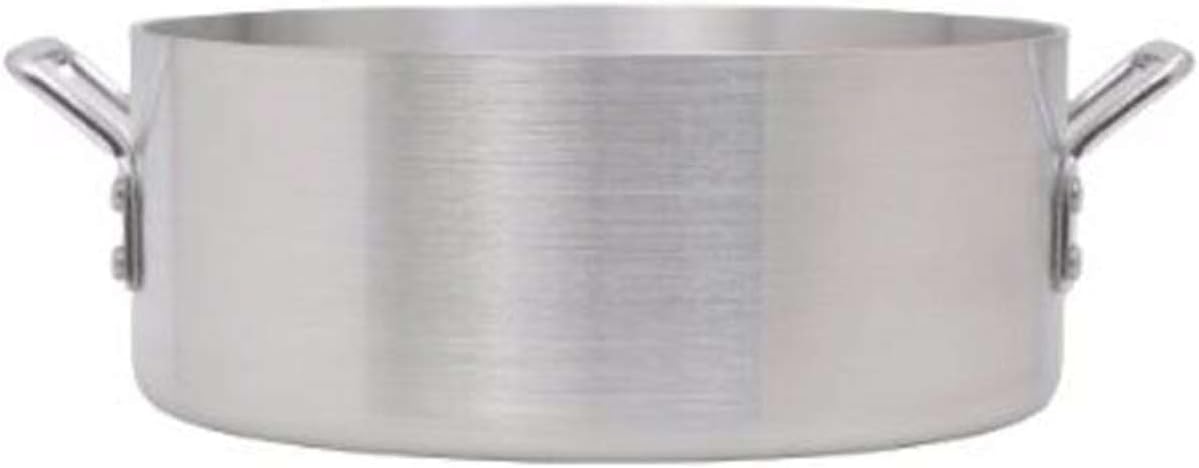 Tuxton China WABW-480 TUXWARE Brazier Pot, 15 qt., (14.1875' x 14.1875' x 5.6875'H - O.A.), Aluminum, Solid Aluminum Handle