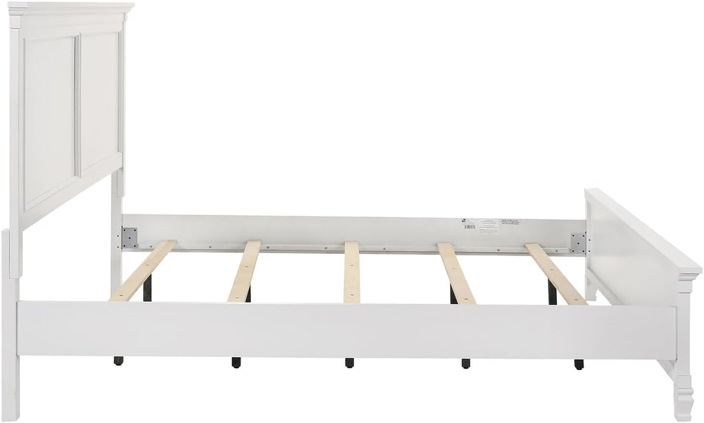 New Classic Furniture Tamarack Wood Queen Bed, White