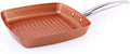 Frying Frying Pan Square Grill Pan, Griddle Pan with Stainless Steel Handle Induction Cooker,24Cm Pan