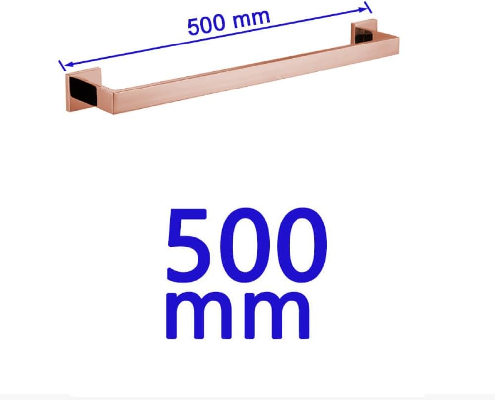 Shiny Polished Rose Gold Bathroom Hardware Accessories Towel Rack Toilet Paper Holder Towel Rail Bar Bathroom Robe Hook,50cm Single bar