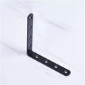 10Pcs 90 Degree Black Angle Bracket Stainless Steel Iron Durable Furniture Hardware Connector for DIY Woodworking(126X126)
