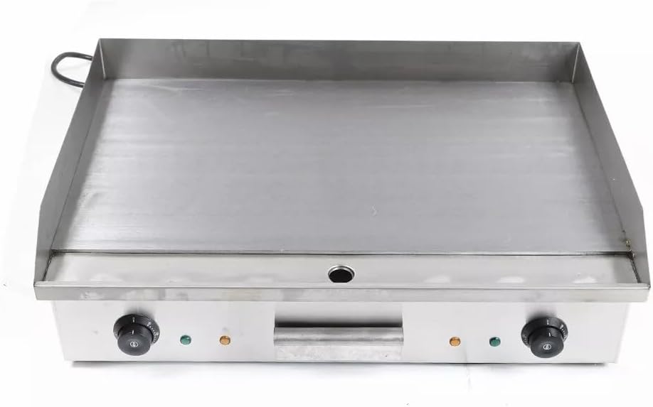 Electric Griddle Cooktop 110V Commercial Electric Countertop Griddle 29' Flat Top Grill BBQ Hot Plate for Cooking Pancakes Crispy Bacon Pizza 50-300℃