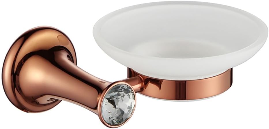Coat Hook Bathroom Hooks Rose Gold Bathroom Accessories Brass Wall Mounted Toilet Brush Paper Towel Holder Rack Glass Shelf Bath Hardware Set.,Robe Hook(Color:Soap Dish Holder)