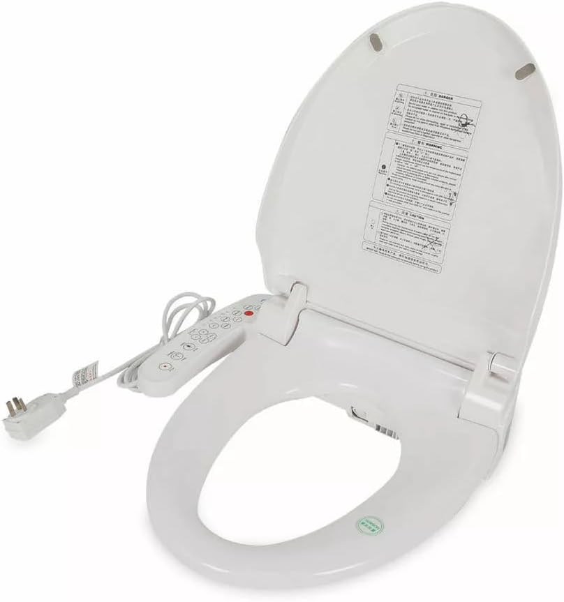 Smart Bidet Heated Toilet Seat Electronic Heated Elongated Toilet Seat Replacement with Warm Air Dryer Temperature Control Wash Function（1300W)