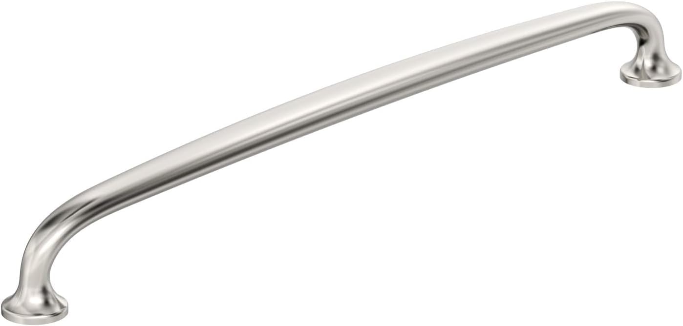 Amerock BP54056PN | Renown 18 inch (457 mm) Center to Center Polished Nickel Appliance Pull | Kitchen Cabinet Hardware | Furniture Hardware | Drawer Handle
