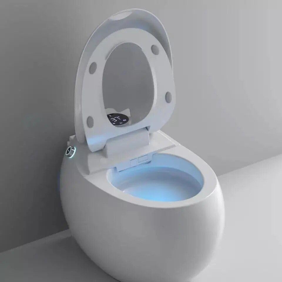 Smart Toilet with Egg Design Semi-Automated with Air Dryer