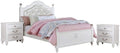 Furniture of America Mondu 3-Piece White Wood Bedroom Set - Twin + 2 Nightstands