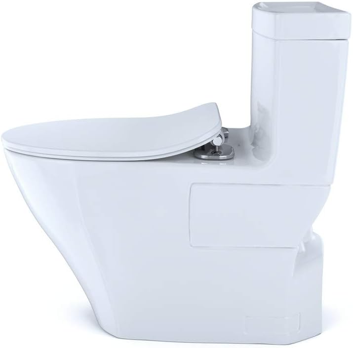 TOTO® Legato® One-Piece Elongated 1.28 GPF Toilet with CEFIONTECT® and SoftClose® Seat, WASHLET®+ Ready, Cotton White - MS624234CEFG#01