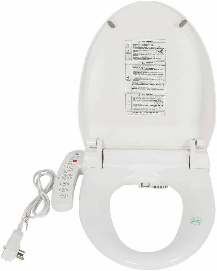 Smart Bidet Heated Toilet Seat Electronic Heated Elongated Toilet Seat Replacement with Warm Air Dryer Temperature Control Wash Function（1300W)