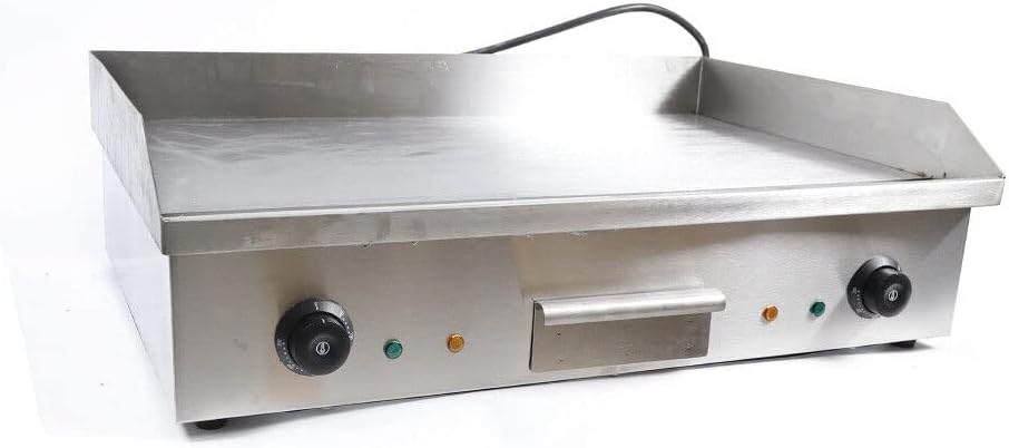 Commercial Electric Countertop Griddle, 4400W Commercial Electric Griddle Flat Top Grill Hot Plate BBQ Grill Countertop Adjustable Thermostatic Control Easy Clean for Kitchen Restaurant