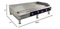 Grindmaster-Cecilware EL1636 Electric Countertop Medium Duty Griddle 36'W