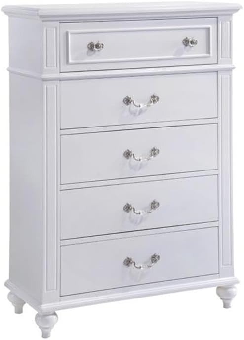 Pemberly Row Contemporary 3 Piece Twin Bedroom Set, Solid Rubber Wood and Engineered Wood with Okume Veneer, White Faux Leather Headboard, Crystal Accents, Button Tufting, White Finish for Bedroom Use