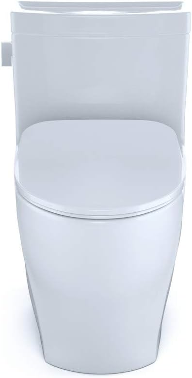 TOTO® Legato® One-Piece Elongated 1.28 GPF Toilet with CEFIONTECT® and SoftClose® Seat, WASHLET®+ Ready, Cotton White - MS624234CEFG#01
