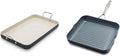GreenPan 18'x11' Double Burner Griddle & 11' Square Grill Pan Bundle, Healthy Ceramic Nonstick, PFAS-Free
