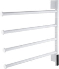 Heated Towel Racks Rotatable, Electric Towel Warmer for Bathroom Wall Mounted with Timer/Temperature Control,A White
