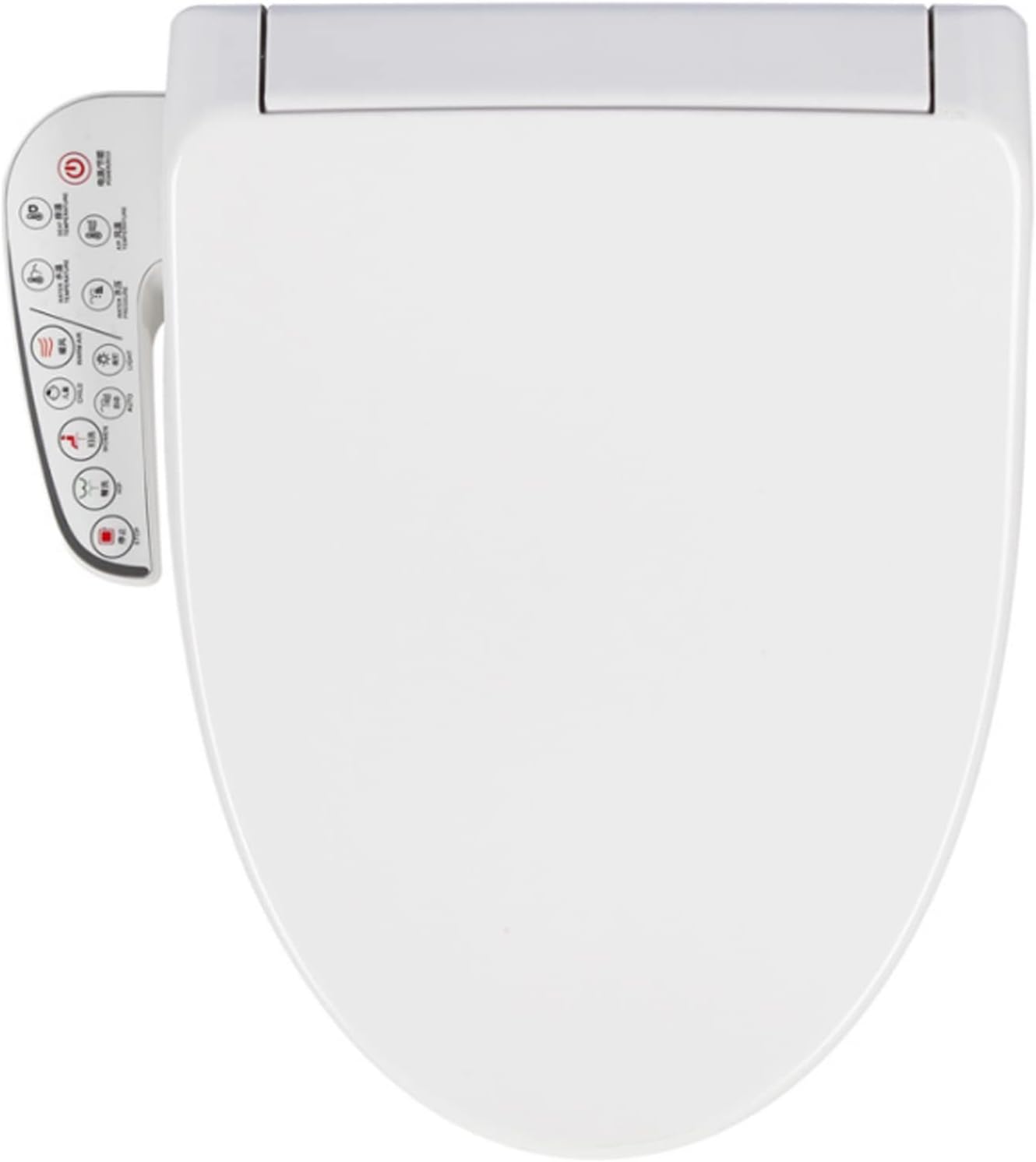 Electronic Bidet Toilet Seat Elongated Smart Heated Toilet Seat, Temperature Controlled Wash, Warm Air Dryer, Smart Touch Panel, Adjustable Warm Water Function, LON004MKJ ( Size : Standard version )